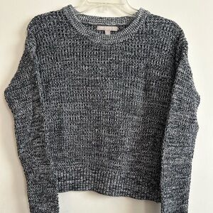Banana Republic Marled Crewneck Sweater in Black and White